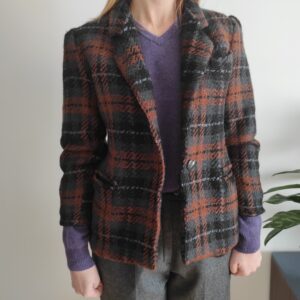 Marynarka w kratę vintage