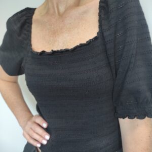 Crop top z powiększonymi rękawami Samsoe Samsoe