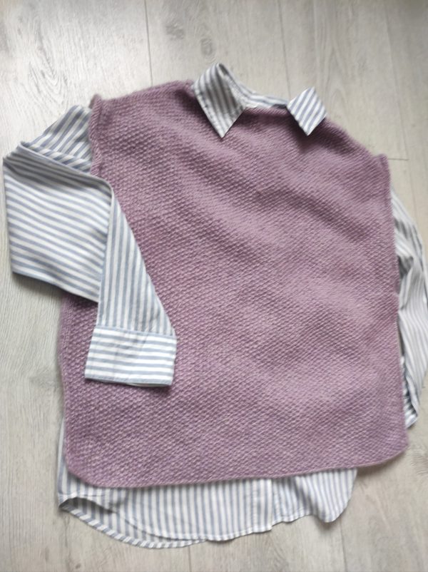 Wełniana pudełkowa krótka kamizelka Lavet Med